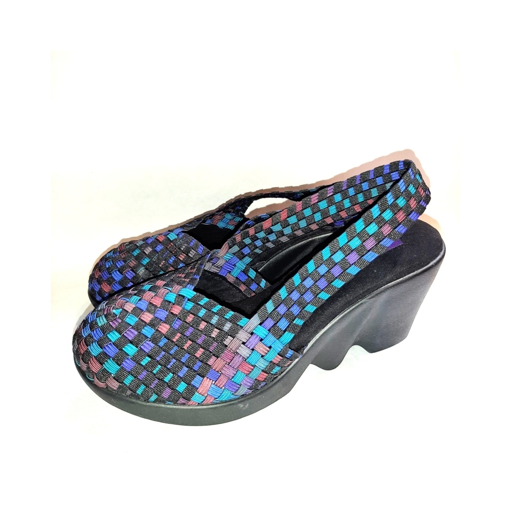 Zee Alexis, Pearl, Woven Wedge Slingback, Multi